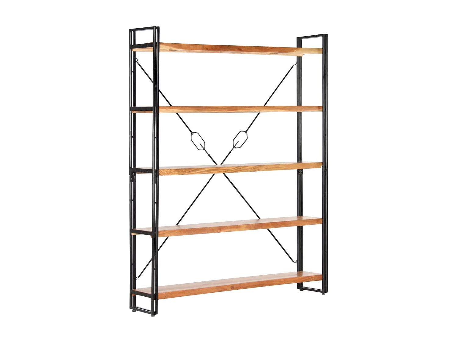 Yoan  Bibliothèque à 5 niveaux 140x30x180 cm Bois d'acacia solide