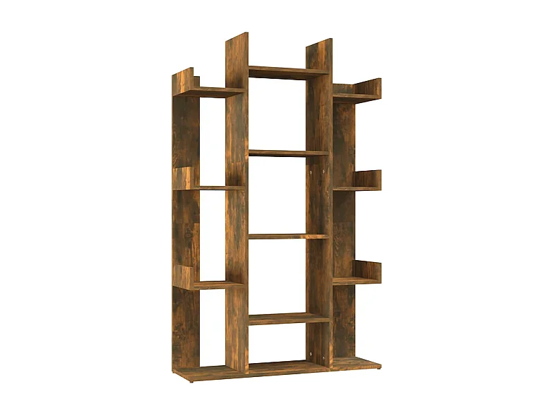 Candler  Bibliothèque Chêne fumé 86x25,5x140 cm Bois d'ingénierie