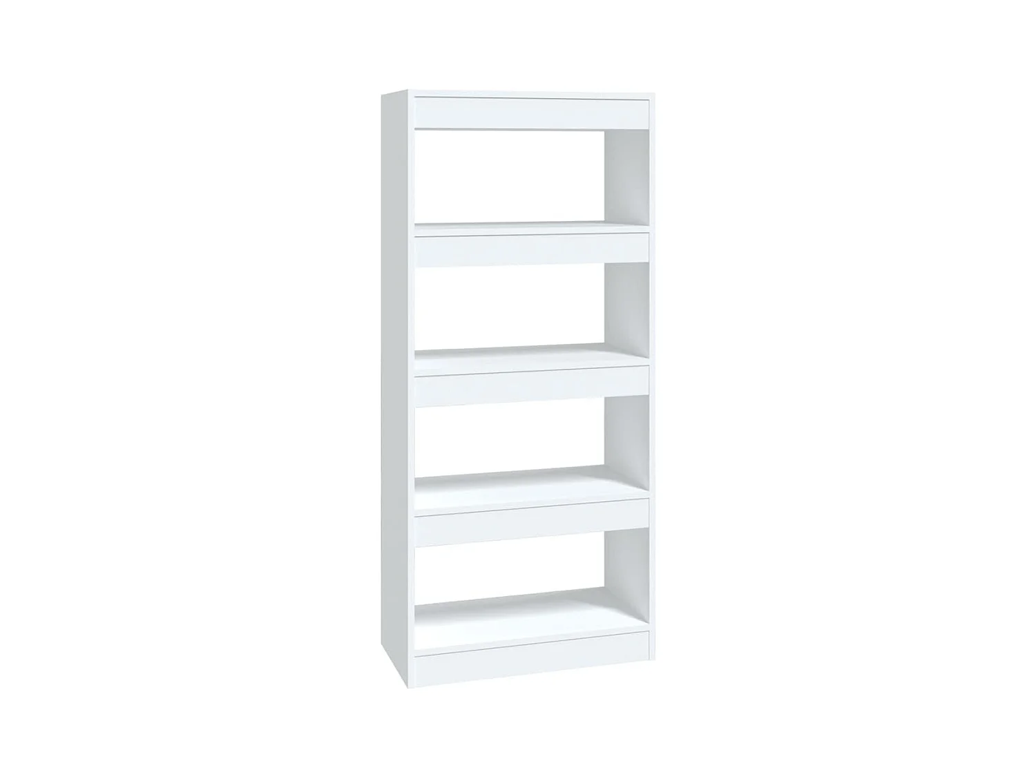 Loes  Bibliothèque/Cloison Blanc 60x30x135 cm Bois d'ingénierie