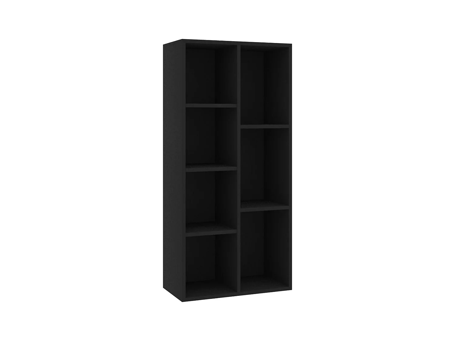 Puurs  Boekenkast 50x25x106 cm bewerkt hout zwart