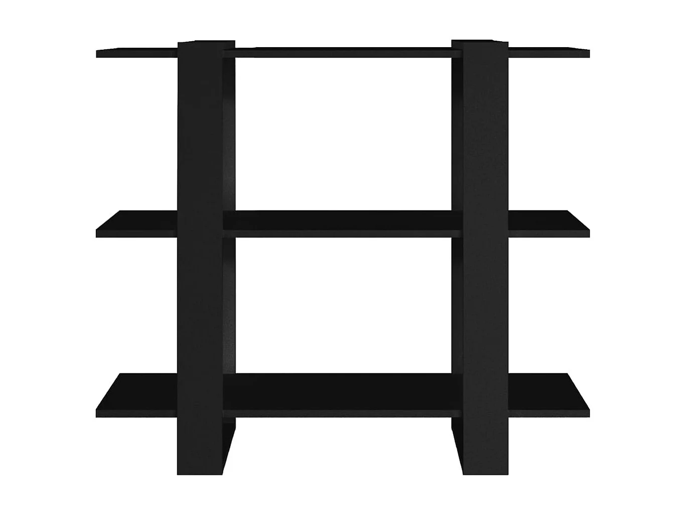 Corydon  Bibliothèque/Séparateur de pièce Noir 100x30x123,5 cm