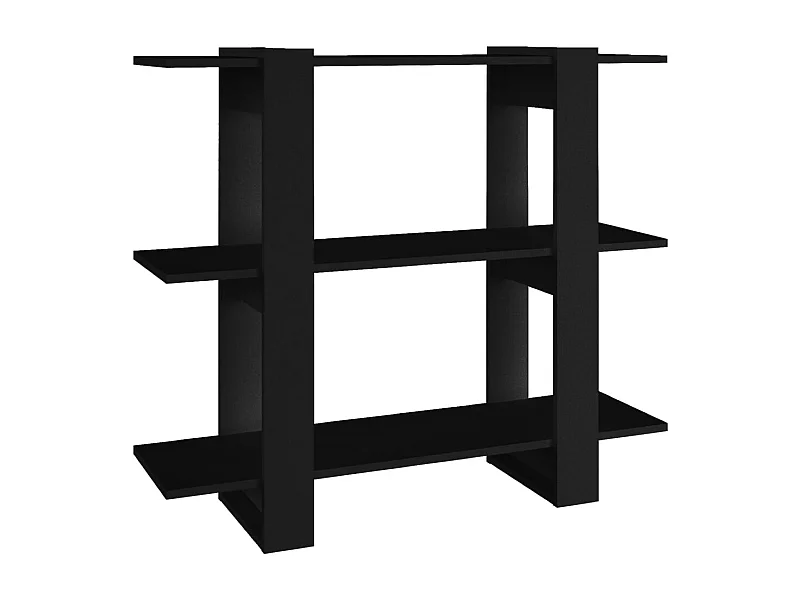 Corydon  Bibliothèque/Séparateur de pièce Noir 100x30x123,5 cm