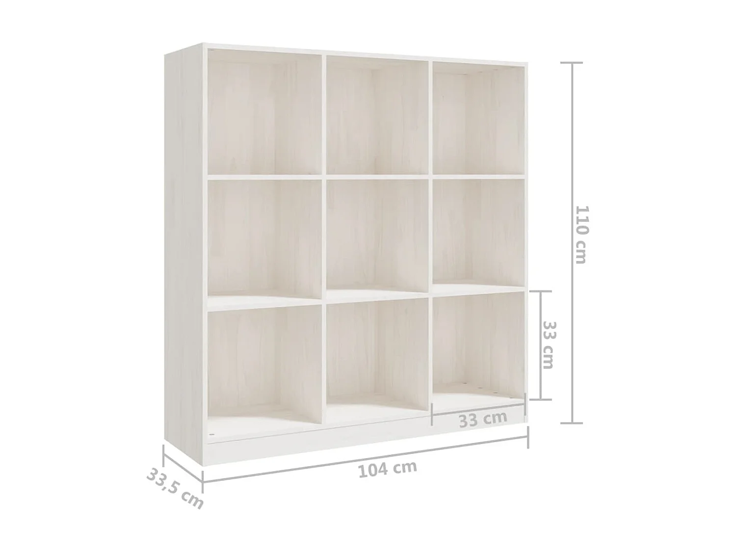 Wake Village  Bibliothèque/Séparateur de pièce 104x33,5x110 cm pin massif