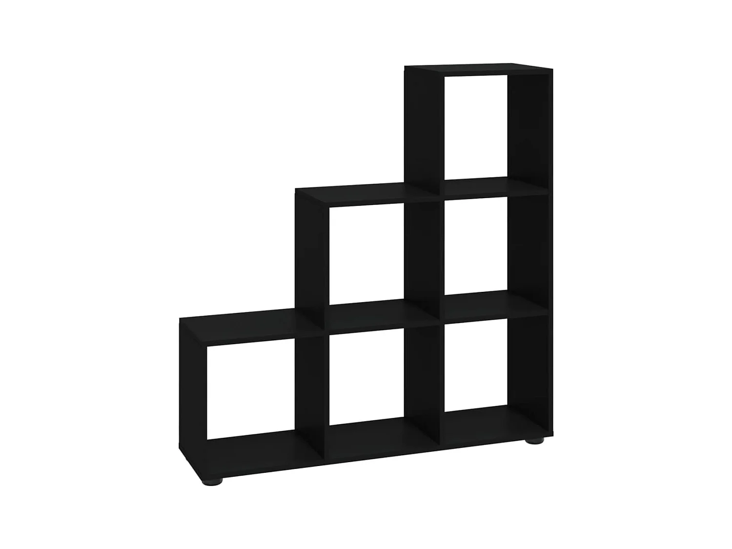 Hilde  Boekenkast trapvormig 107 cm bewerkt hout zwart