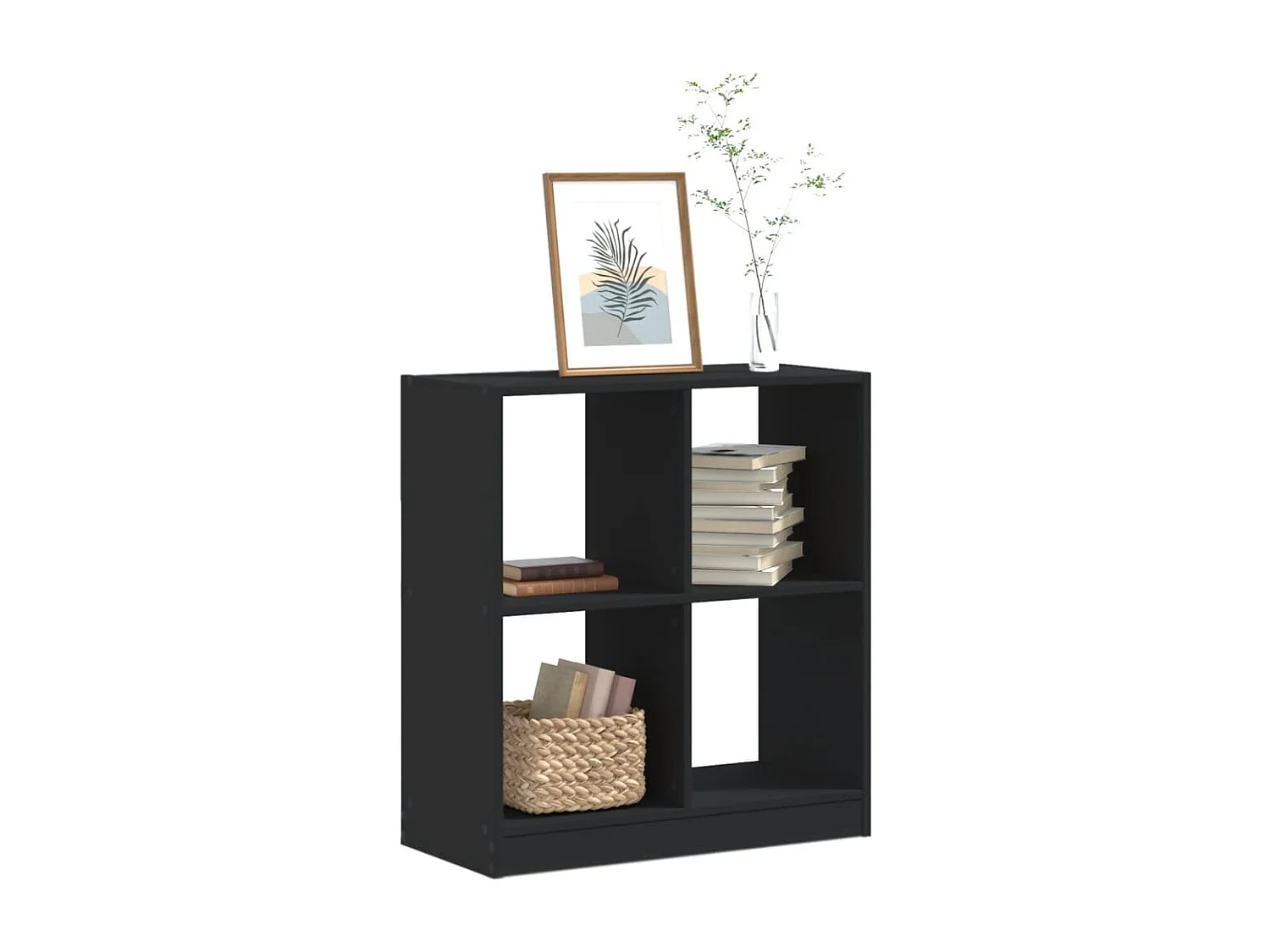 Zico  Bibliothèque noir 68,5x32x75 cm bois d'ingénierie