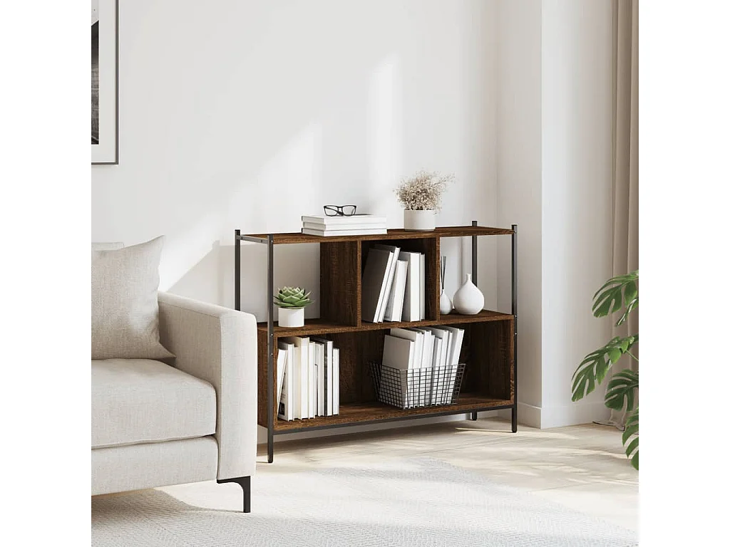 Xalina  Bibliothèque chêne marron 102x28x77,5 cm bois d'ingénierie