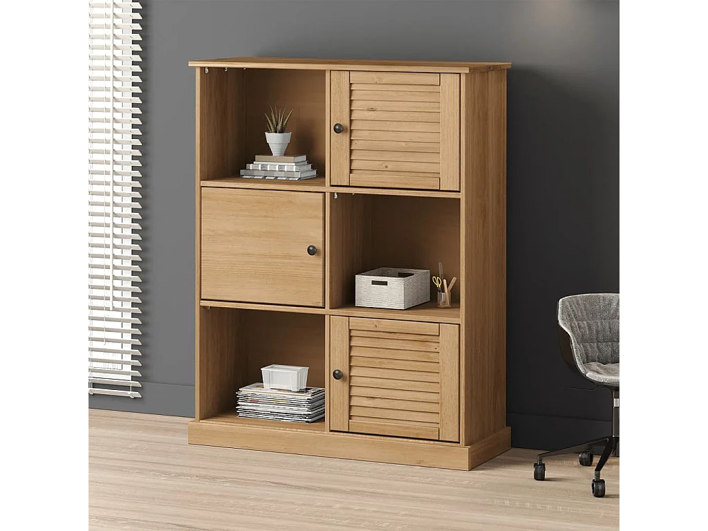 Prolenta Premium -  Librería VIGO madera maciza de pino 90x35x114,5 cm