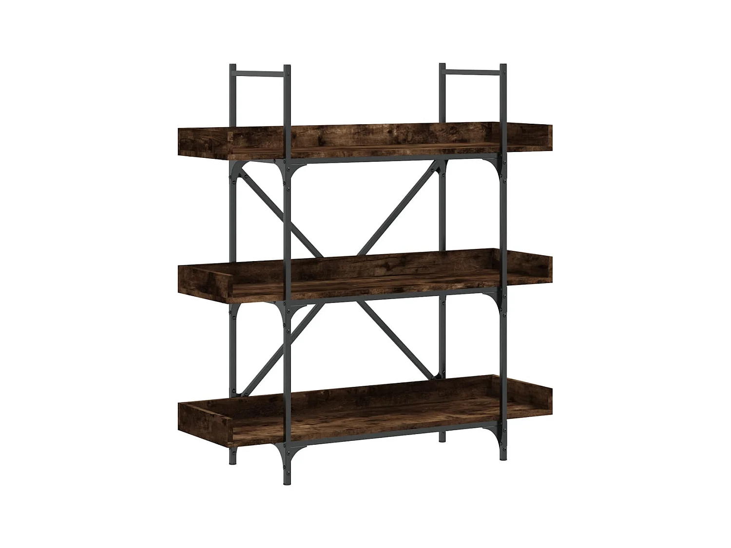 Vero Beach  Bibliothèque à 3 niveaux chêne fumé 100x33x108,5 cm