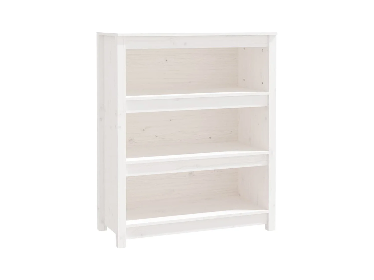 Laurens  Bibliothèque Blanc 80x35x97 cm Bois de pin massif