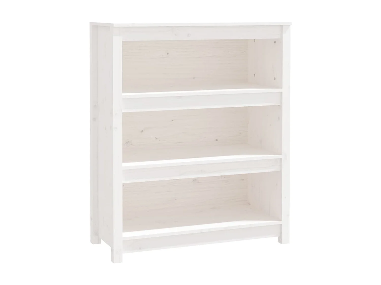 Laurens  Bibliothèque Blanc 80x35x97 cm Bois de pin massif