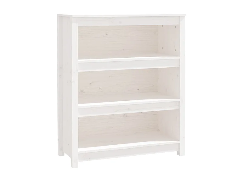 Laurens  Boekenkast 80x35x97 cm massief grenenhout wit