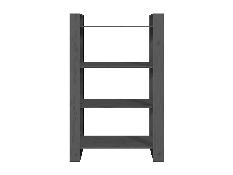 Orven  Bibliothèque/Séparateur de pièce Gris 80x35x125 cm Pin massif