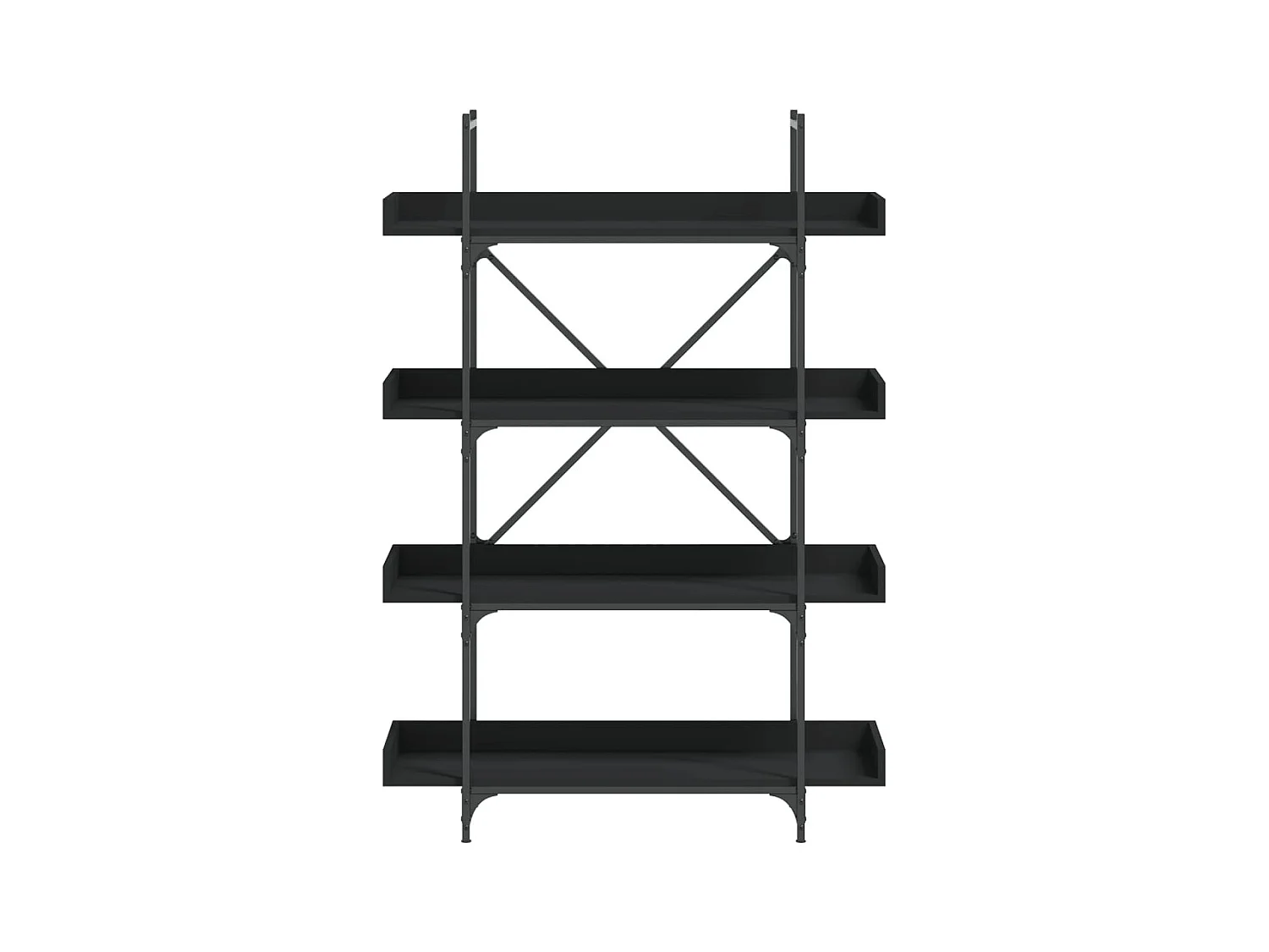 Vero Beach  Bibliothèque à 4 niveaux noir 100x33x145,5 cm bois d'ingénierie