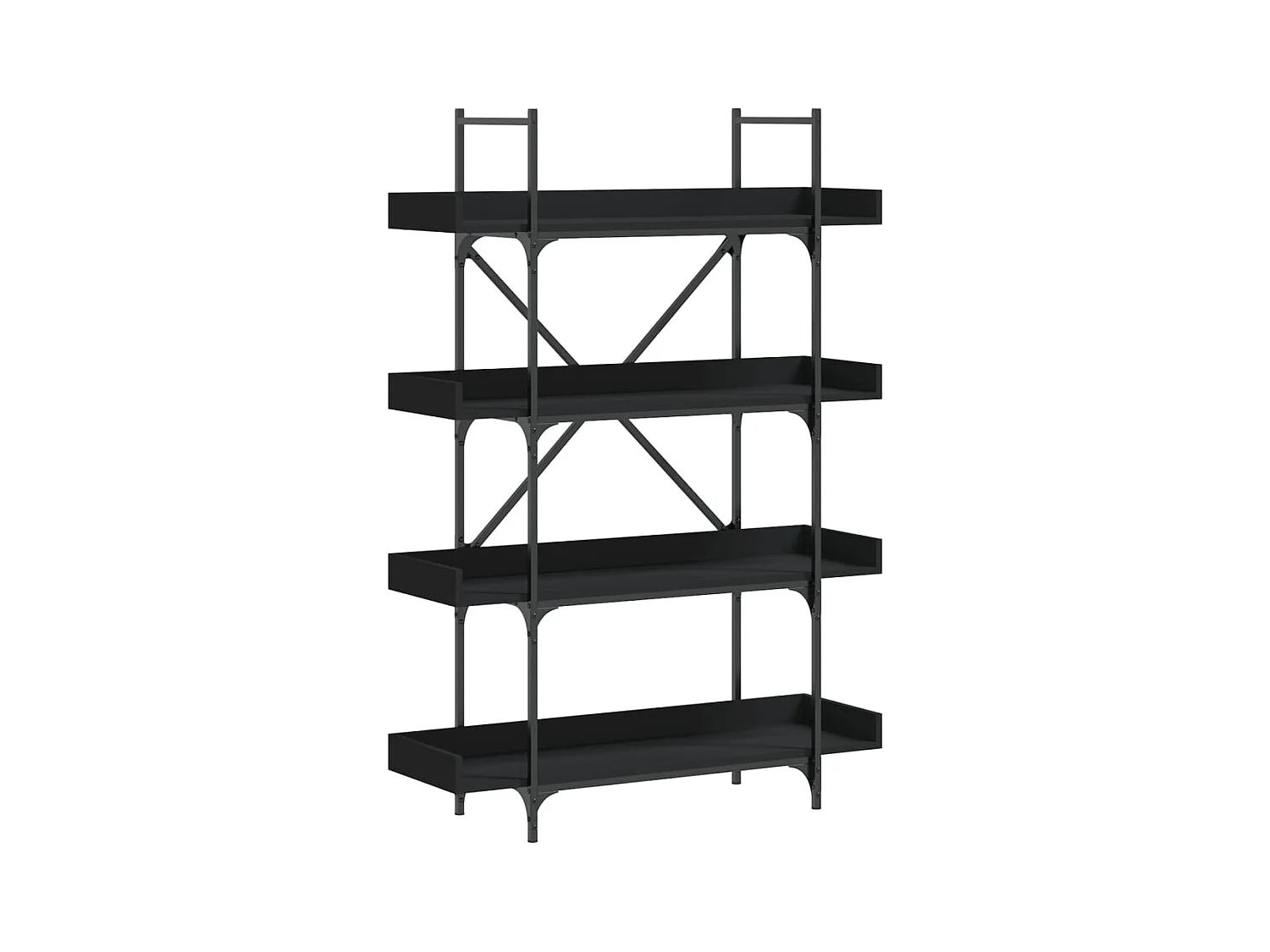 Vero Beach  Boekenkast 4-laags 100x33x145,5 cm bewerkt hout zwart