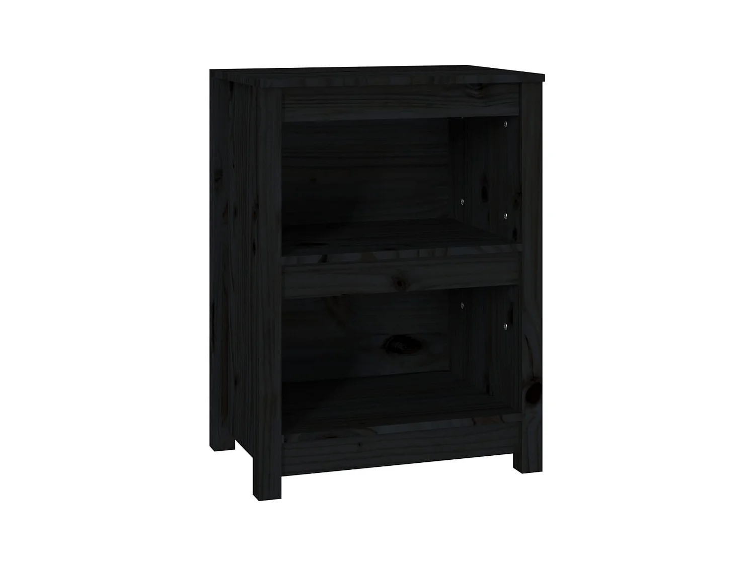Laurens  Bibliothèque Noir 50x35x68 cm Bois de pin massif