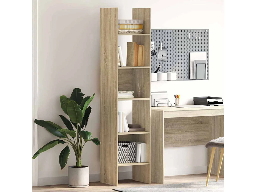 Vamdrup  Bibliothèque Chêne sonoma 40x35x180 cm Bois d’ingénierie