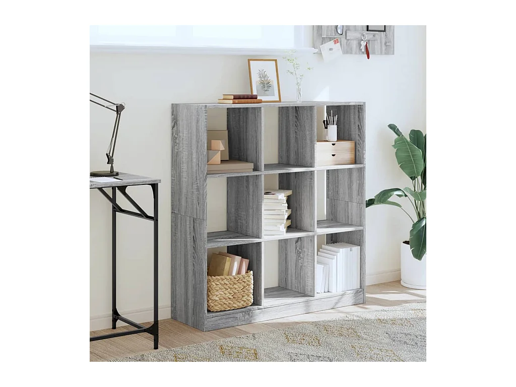 Zico  Bibliothèque sonoma gris 102x32x108 cm bois d'ingénierie