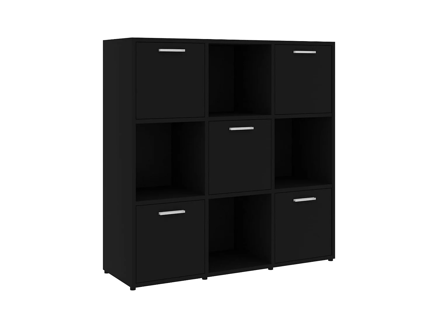 Lacey  Boekenkast 90x30x90 cm bewerkt hout zwart