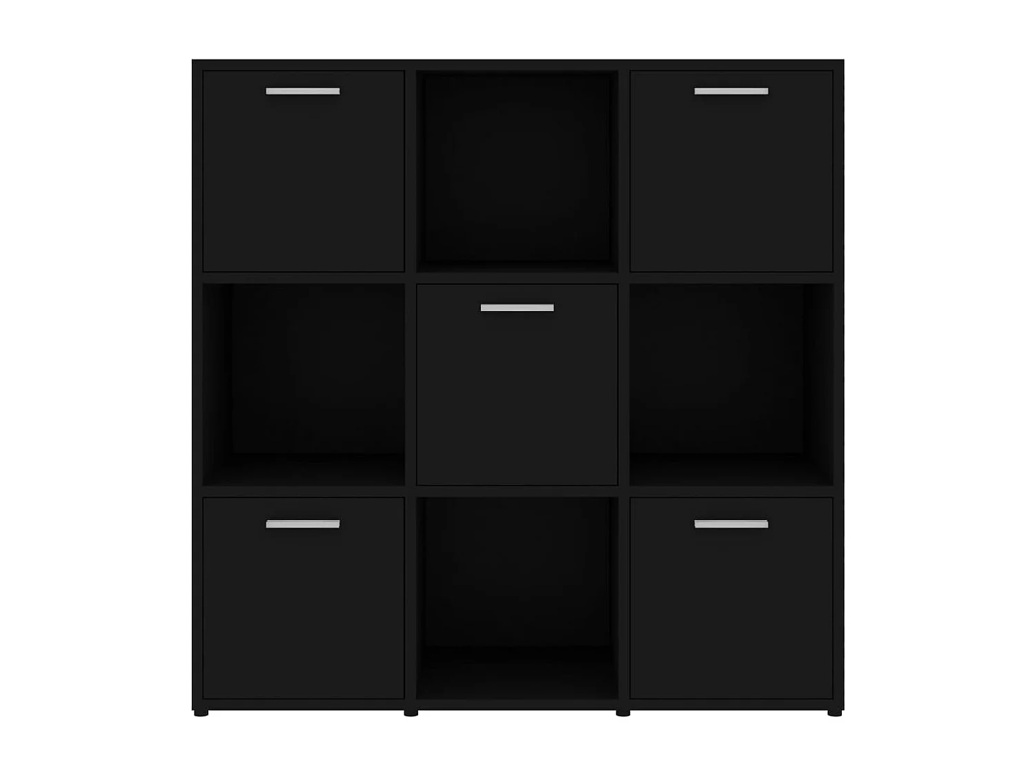 Lacey  Bibliothèque Noir 90x30x90 cm Bois d’ingénierie