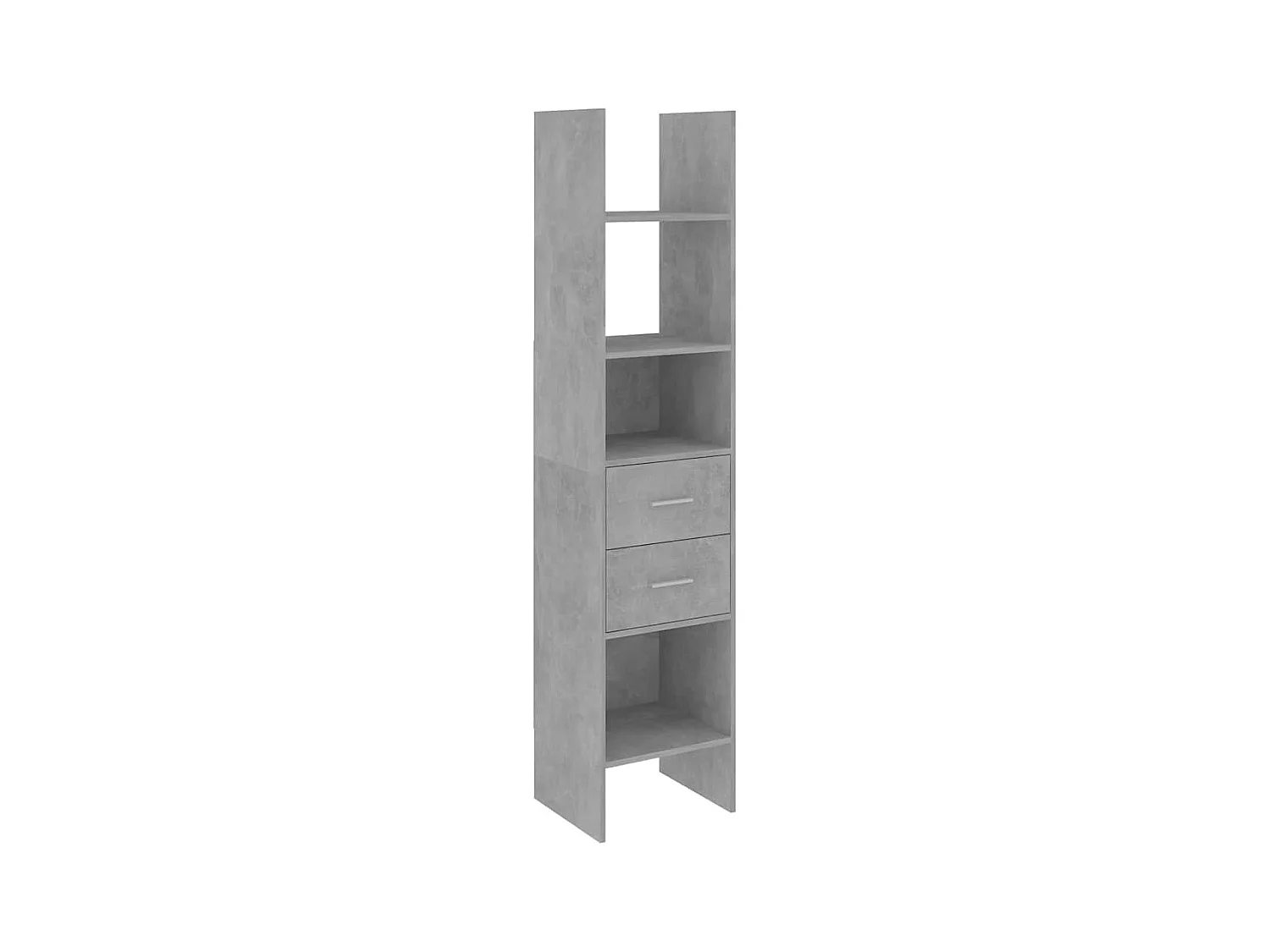 Ammon  Bibliothèque Gris béton 40x35x180 cm Bois d’ingénierie