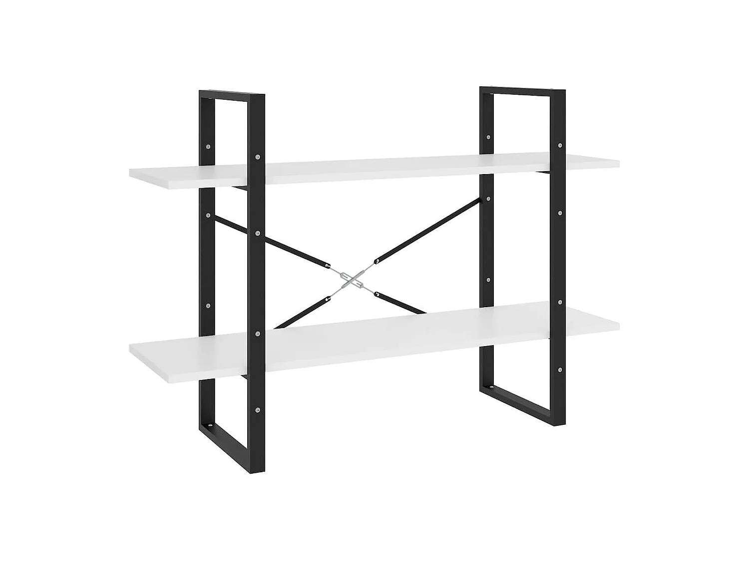 Edith  Bibliothèque à 5 niveaux Blanc 100x30x175 cm Bois d'ingénierie