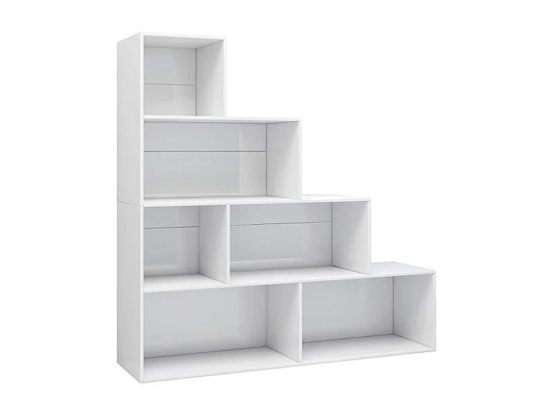 Choctaw  Bibliothèque/Séparateur de pièce Blanc brillant Bois ingénierie