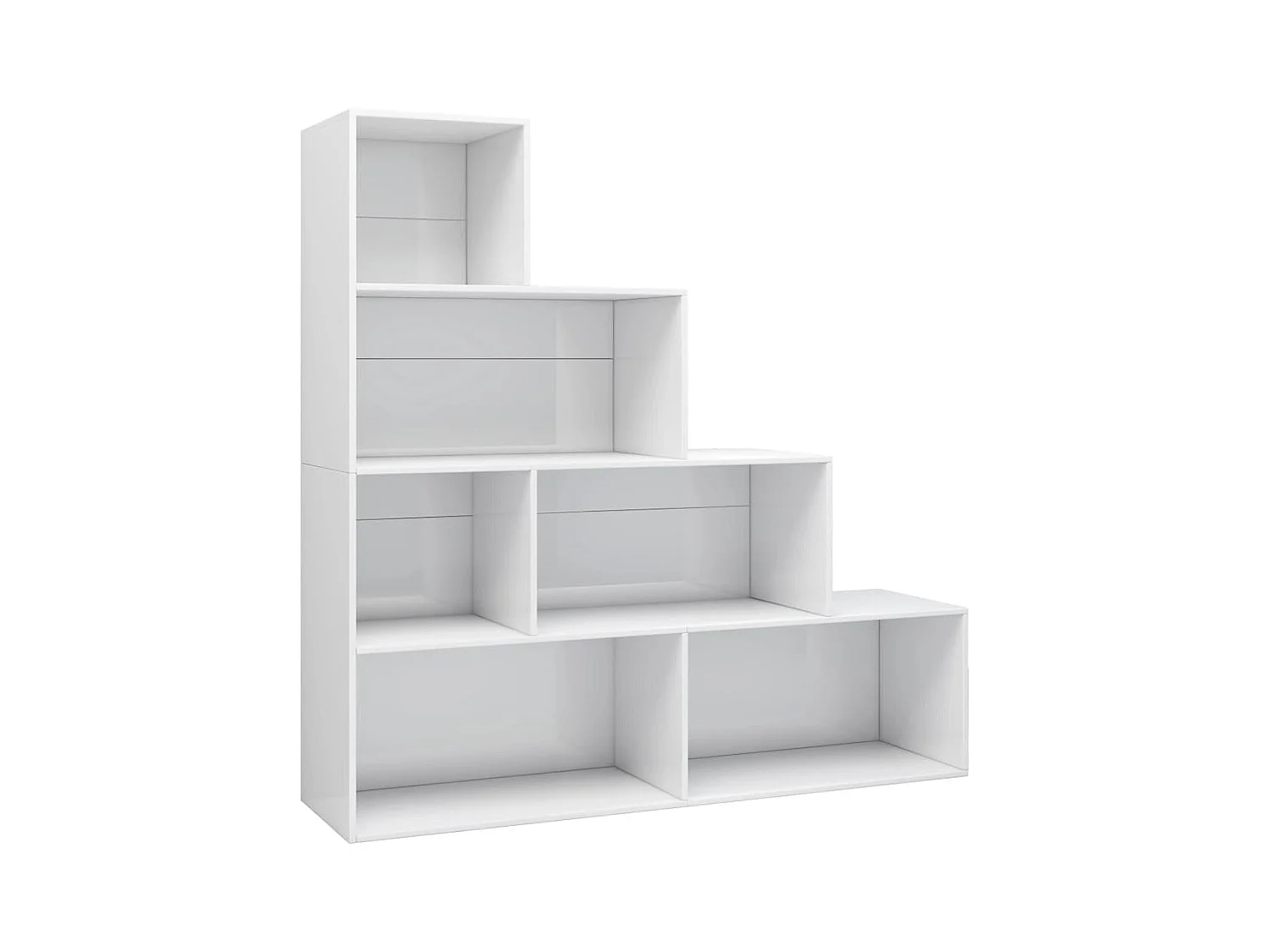 Choctaw  Bibliothèque/Séparateur de pièce Blanc brillant Bois ingénierie