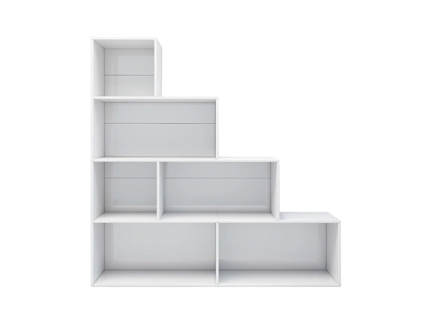 Choctaw  Bibliothèque/Séparateur de pièce Blanc brillant Bois ingénierie