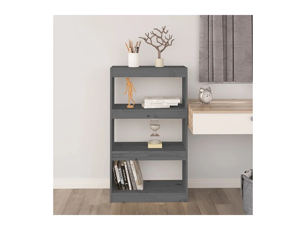 Colgate  Bibliothèque/Séparateur de pièce Gris 60x30x103,5 cm Pin massif