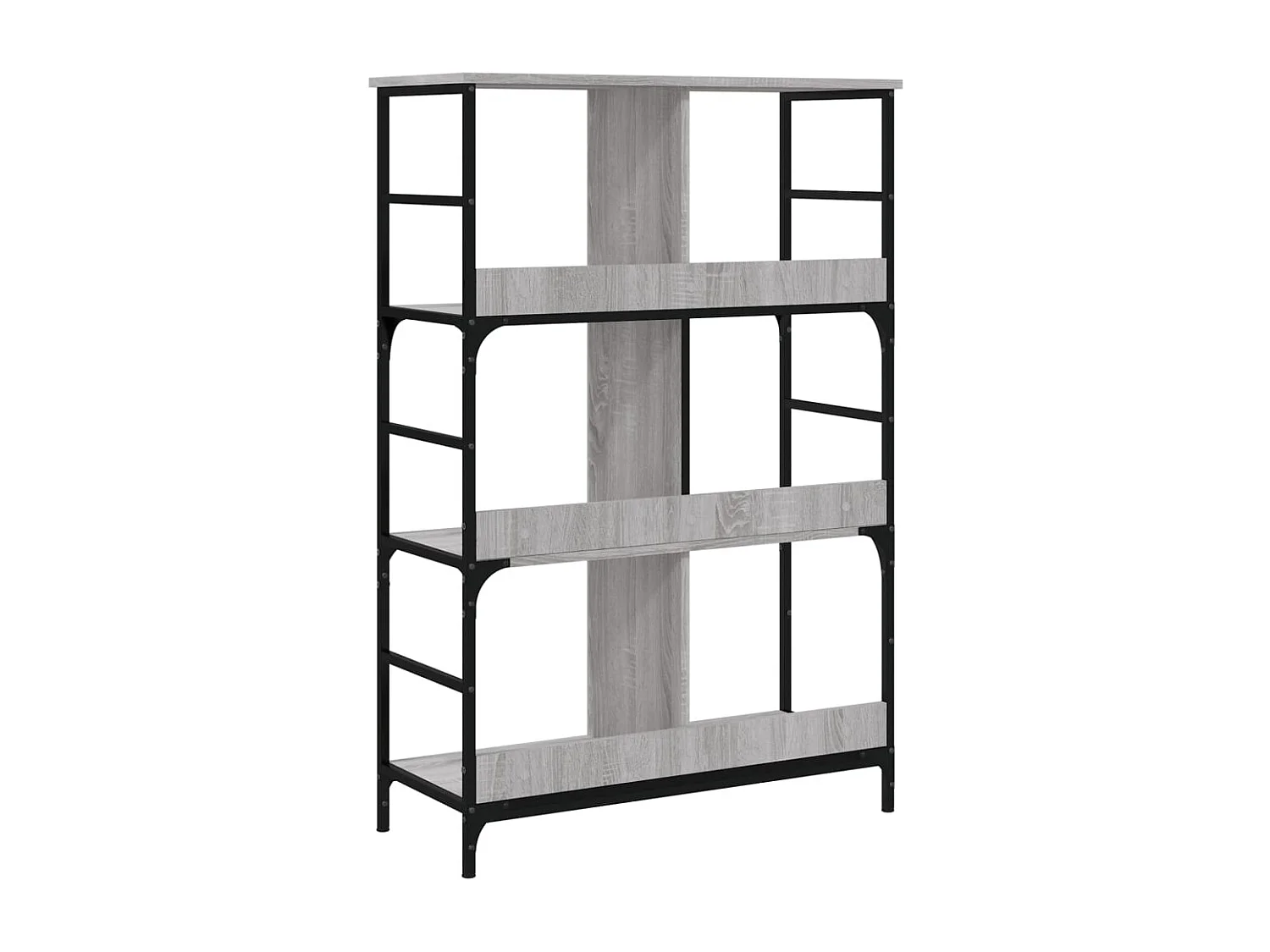 Keith  Bibliothèque sonoma gris 78,5x33x117,5 cm bois d'ingénierie