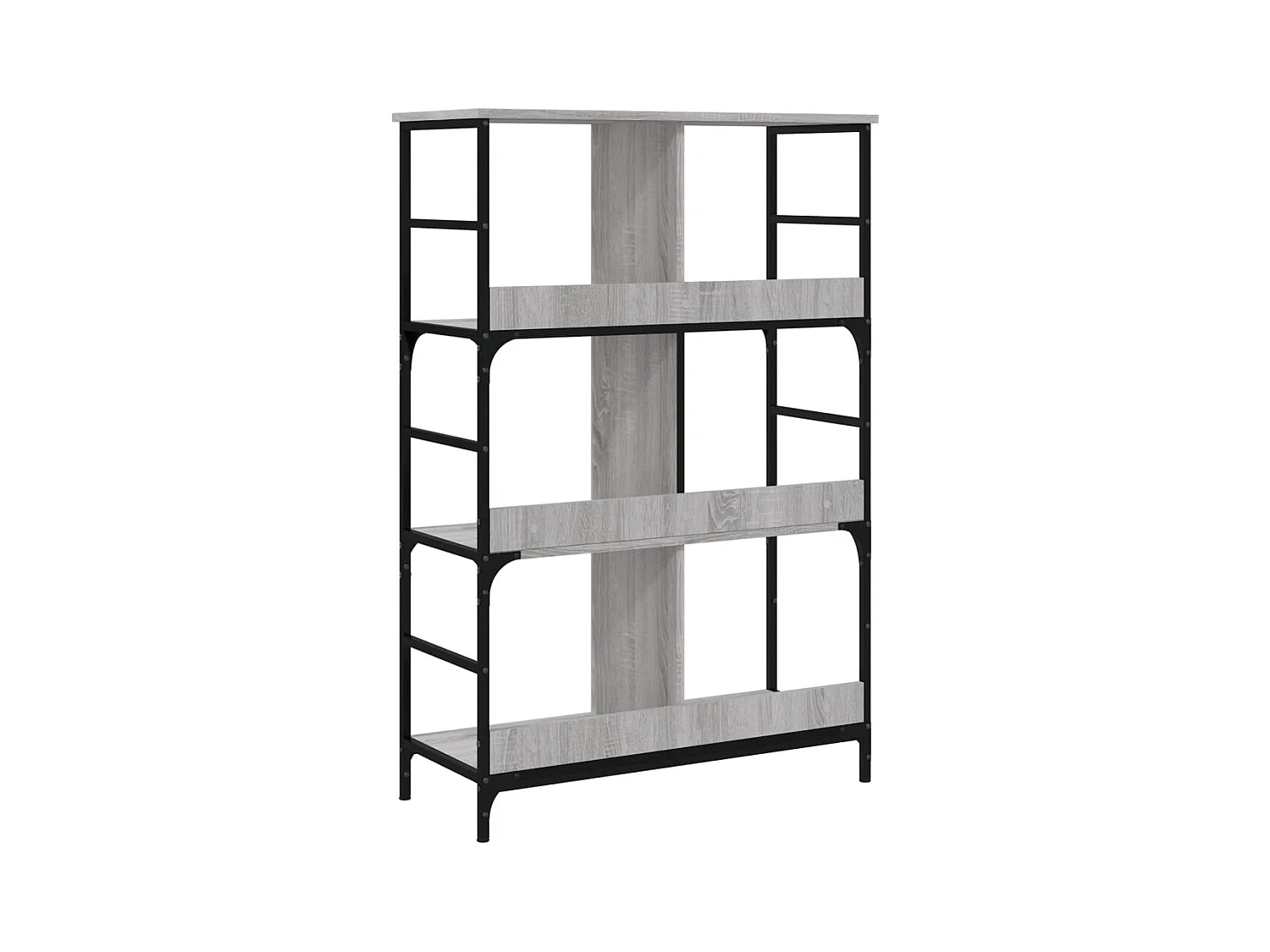 Keith  Bibliothèque sonoma gris 78,5x33x117,5 cm bois d'ingénierie