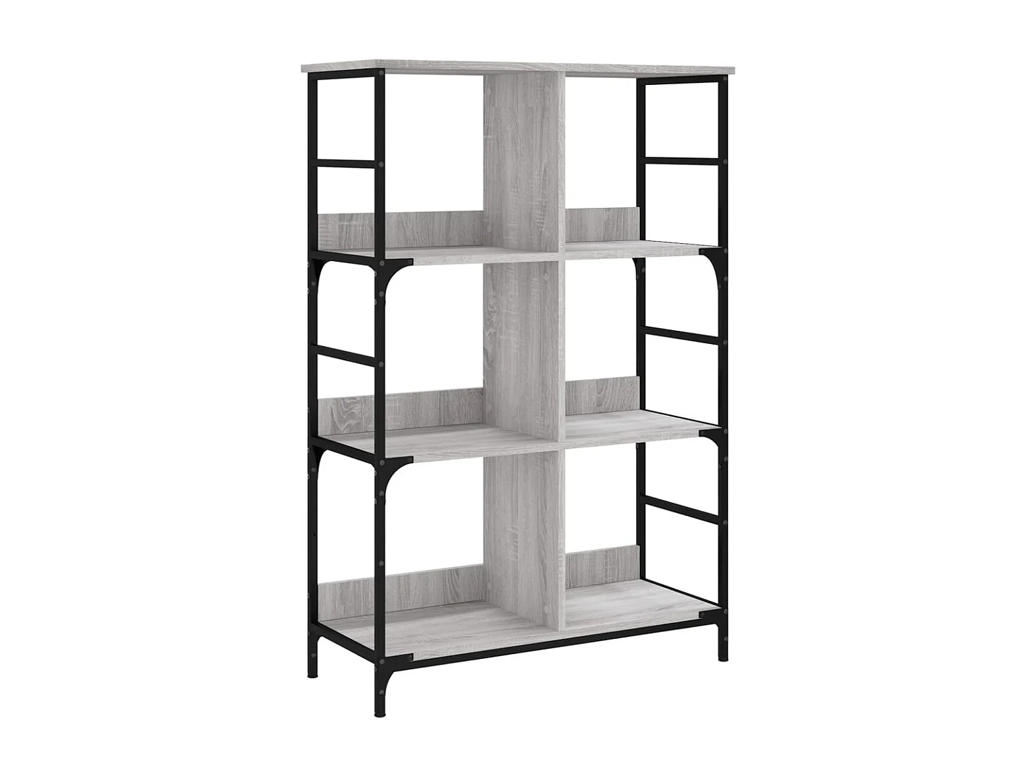 Keith  Bibliothèque sonoma gris 78,5x33x117,5 cm bois d'ingénierie