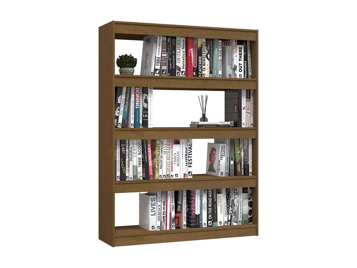 Centerville  Bibliothèque/Séparateur de pièce Marron miel 100x30x135,5cm Pin