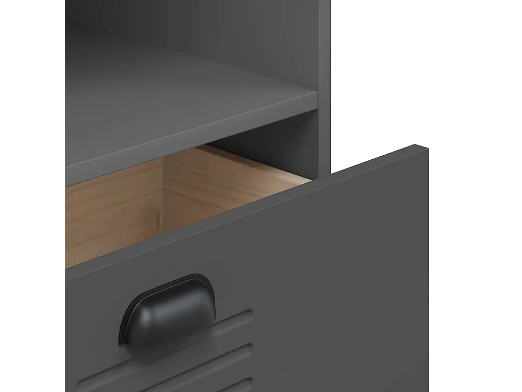 Peralyn  Librería VIKEN madera de ingeniería gris antracita 60x35x123 cm