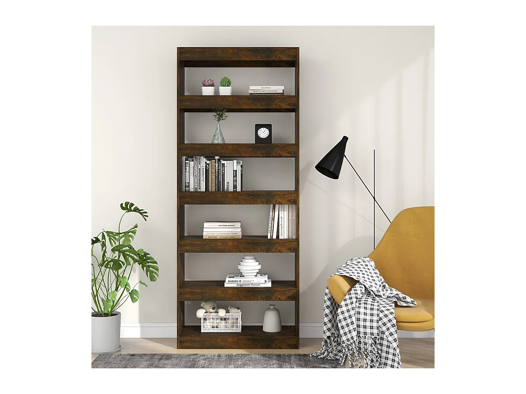 Jakob  Bibliothèque/Séparateur de pièce Chêne fumé Bois d'ingénierie