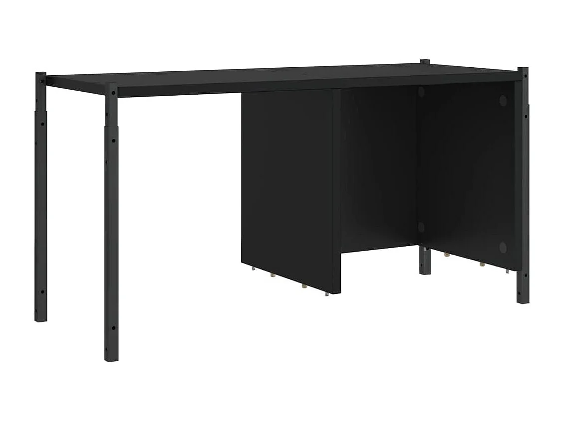 Sonmez  Bibliothèque noir 72x28x172 cm bois d'ingénierie