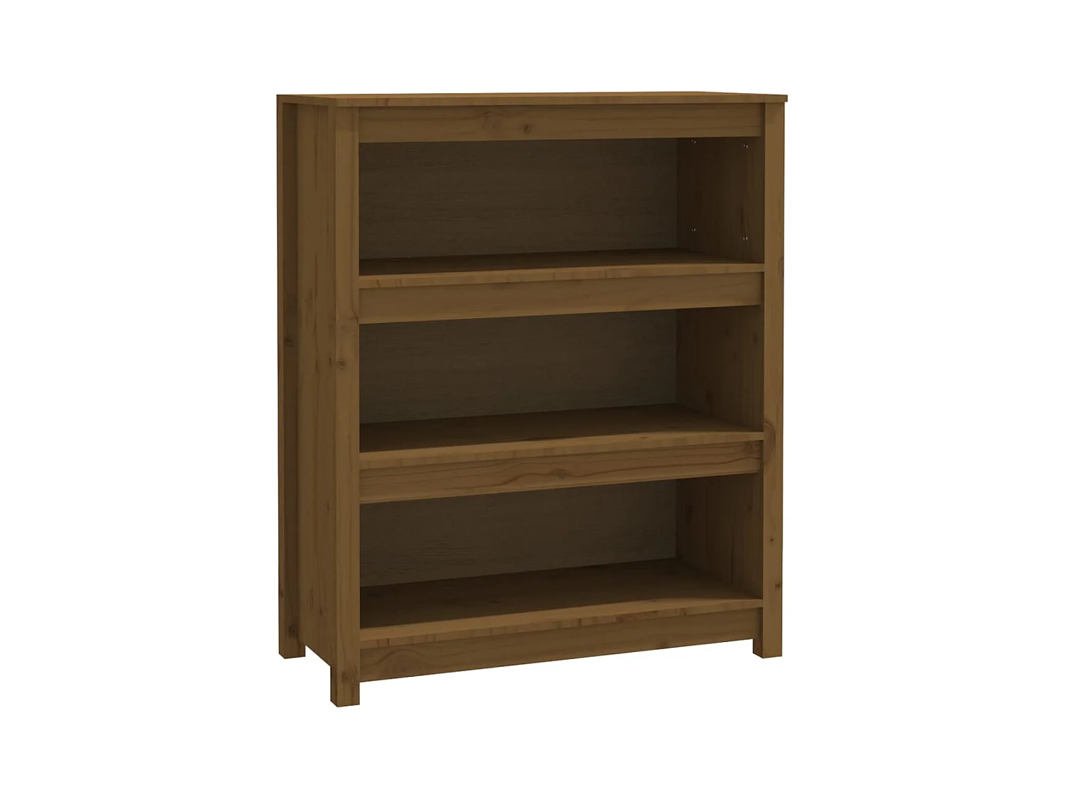 Laurens  Estantería madera maciza de pino marrón miel 80x35x97 cm
