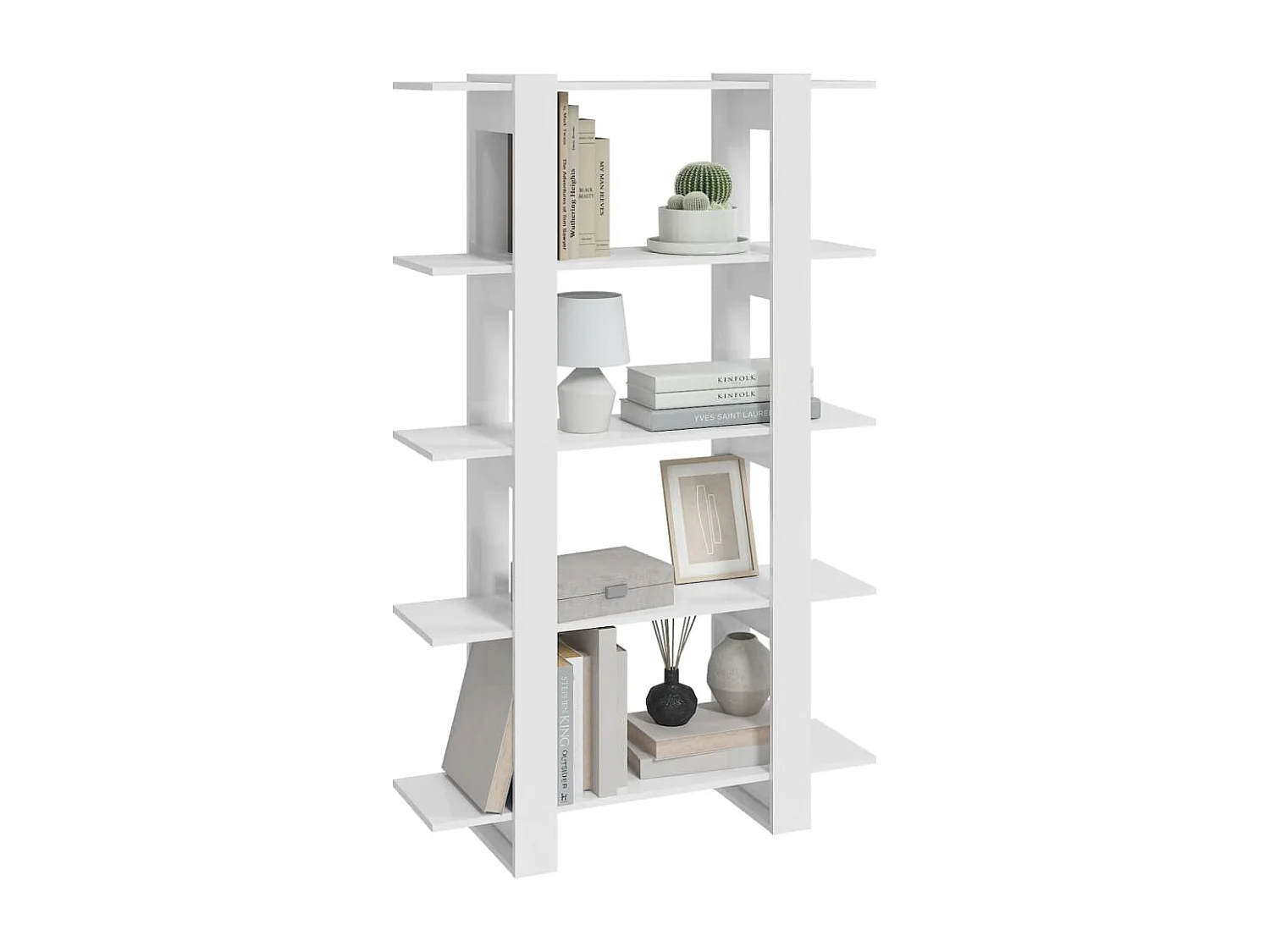 Annandale  Bibliothèque/Séparateur de pièce Blanc brillant 100x30x160 cm