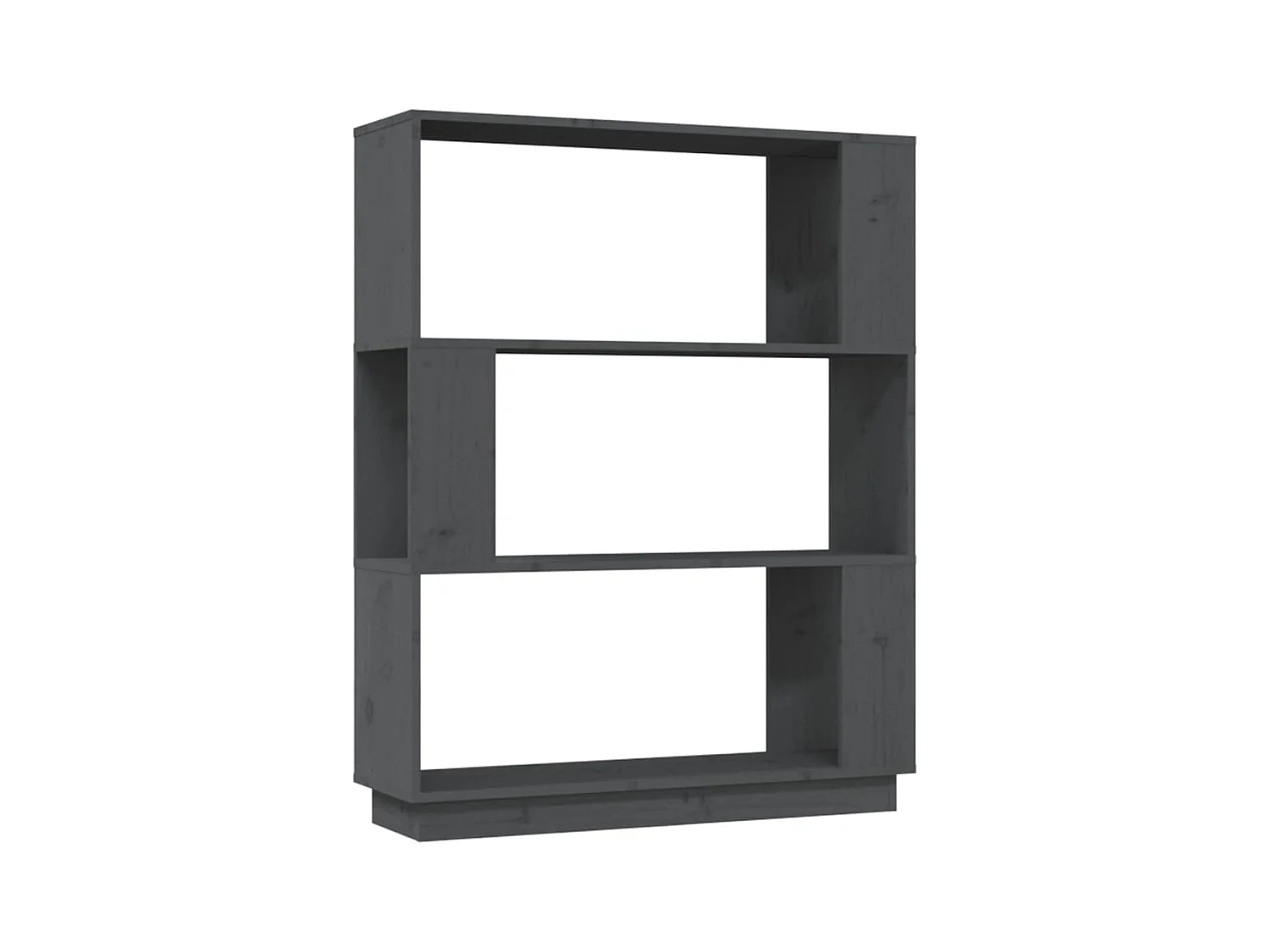 Ilpo  Bibliothèque/Séparateur de pièce Gris 80x25x101 cm Pin massif