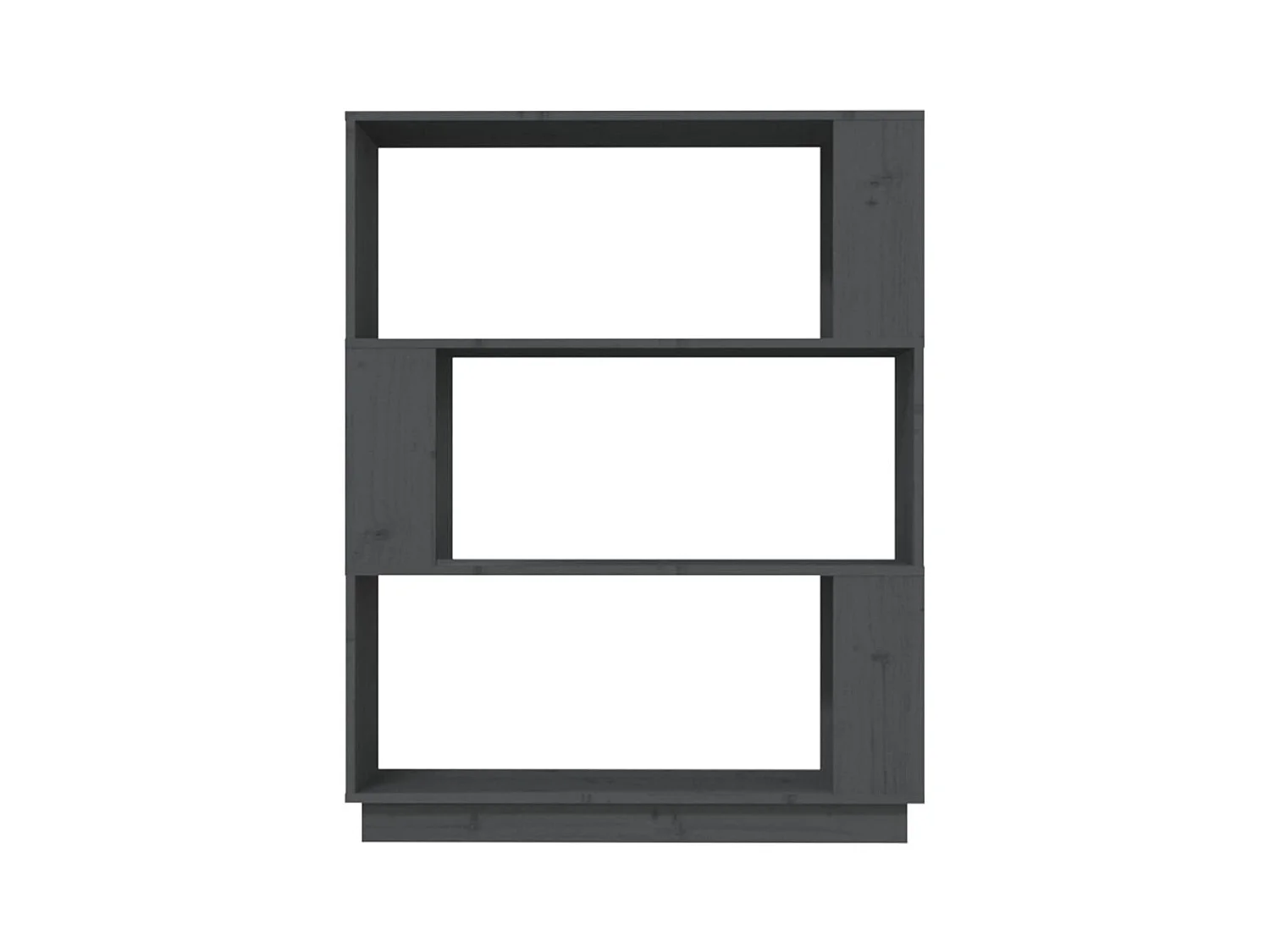 Ilpo  Bibliothèque/Séparateur de pièce Gris 80x25x101 cm Pin massif