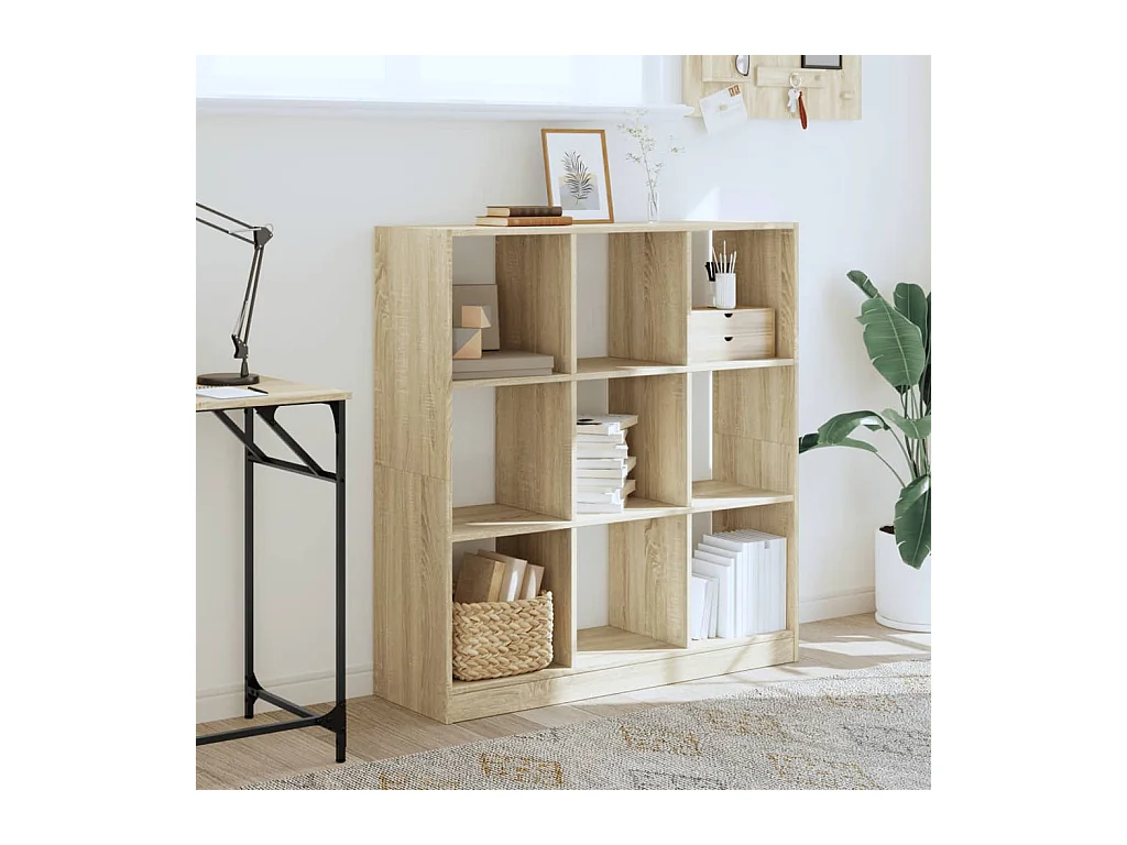 Zico  Bibliothèque chêne sonoma 102x32x108 cm bois d'ingénierie