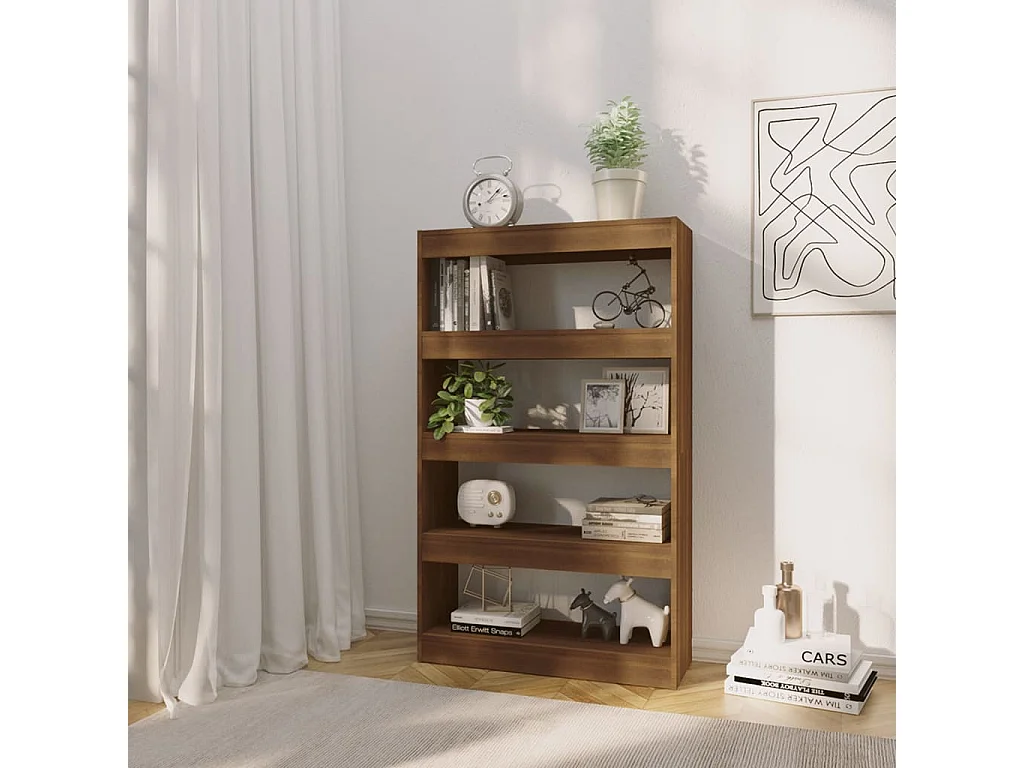 Crescent Springs  Bibliothèque/Séparateur de pièce Chêne marron Bois d'ingénierie