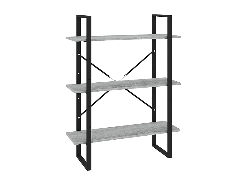 Melvin Dean  Bibliothèque Sonoma gris 80x30x105 cm Bois d'ingénierie