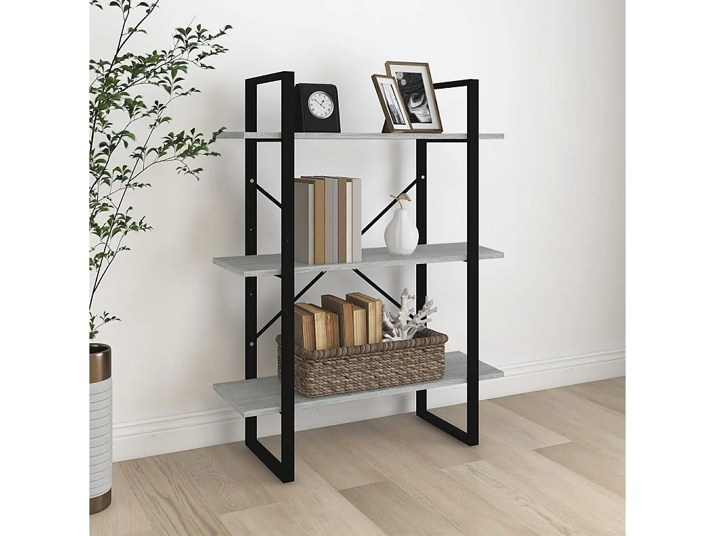 Melvin Dean  Bibliothèque Sonoma gris 80x30x105 cm Bois d'ingénierie