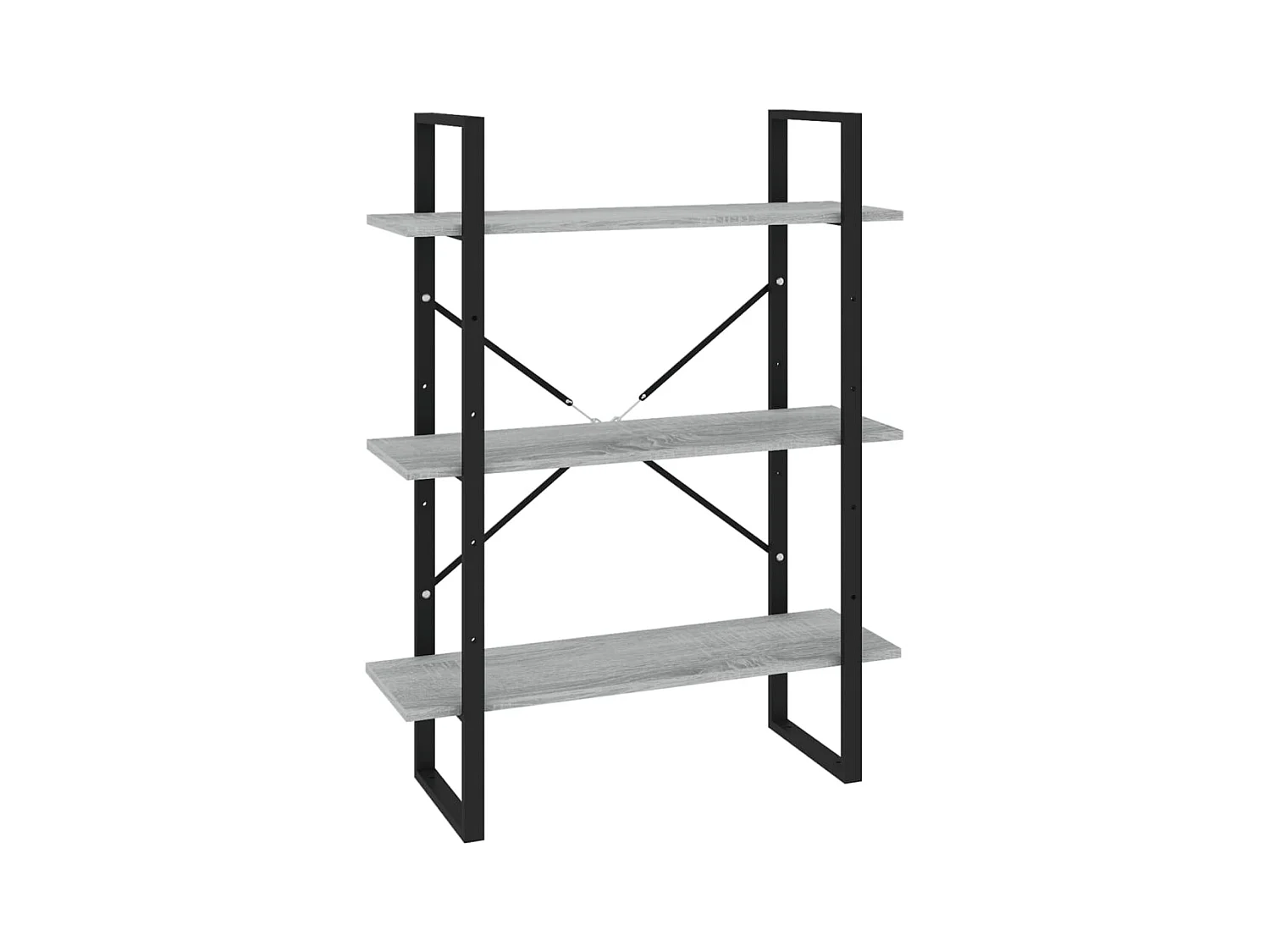 Melvin Dean  Boekenkast 80x30x105 cm bewerkt hout grijs sonoma eikenkleurig
