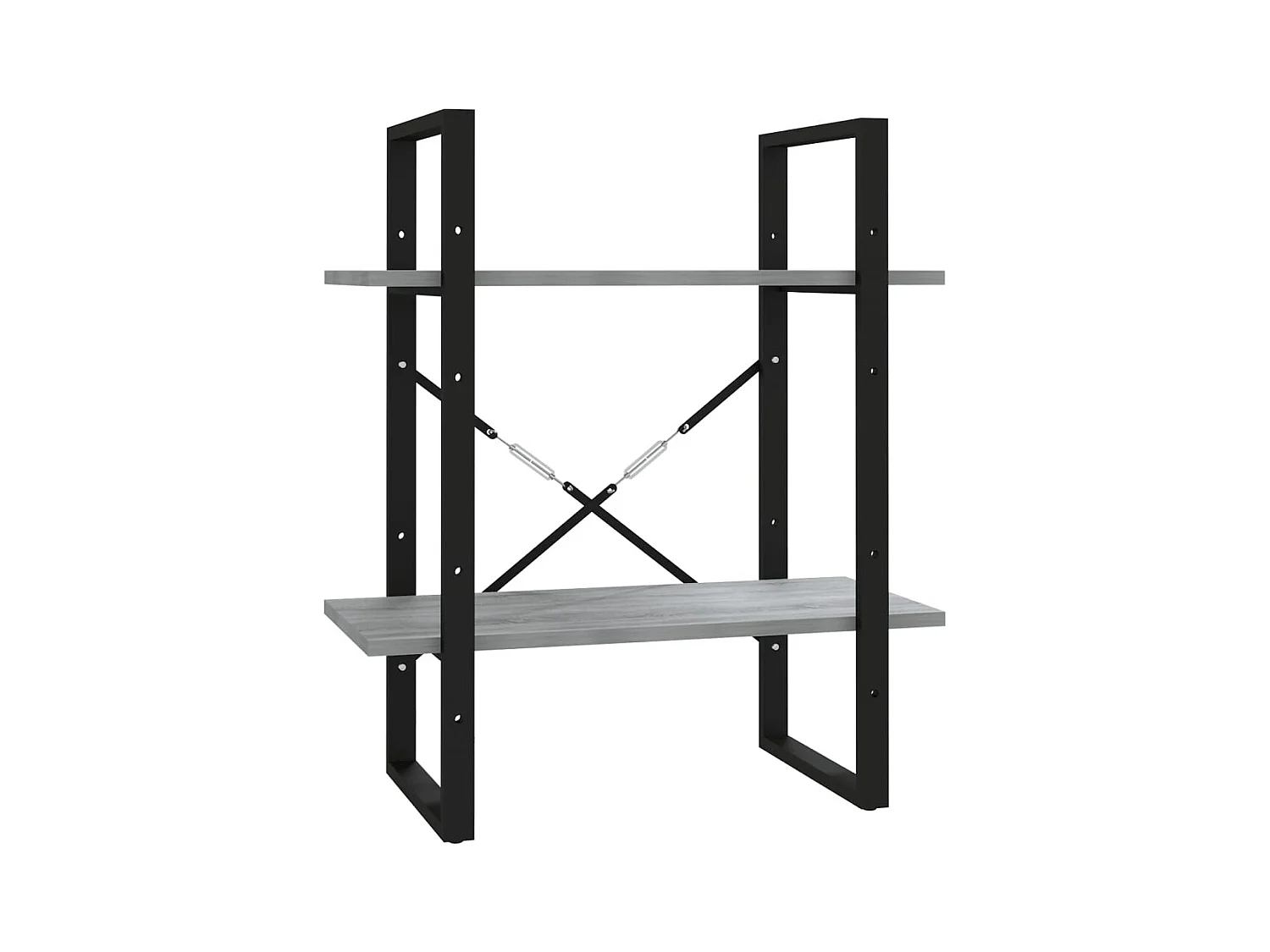 Roermond  Bibliothèque 2 niveaux Sonoma gris 60x30x70cm Bois d'ingénierie