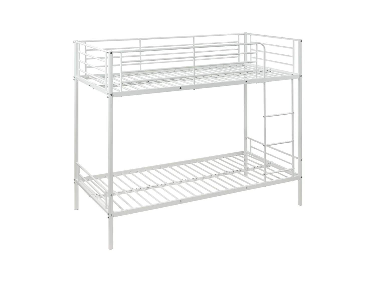 Lits superposés 2 x 90 x 190 cm avec lit d'appoint - Blanc - DUOTIS