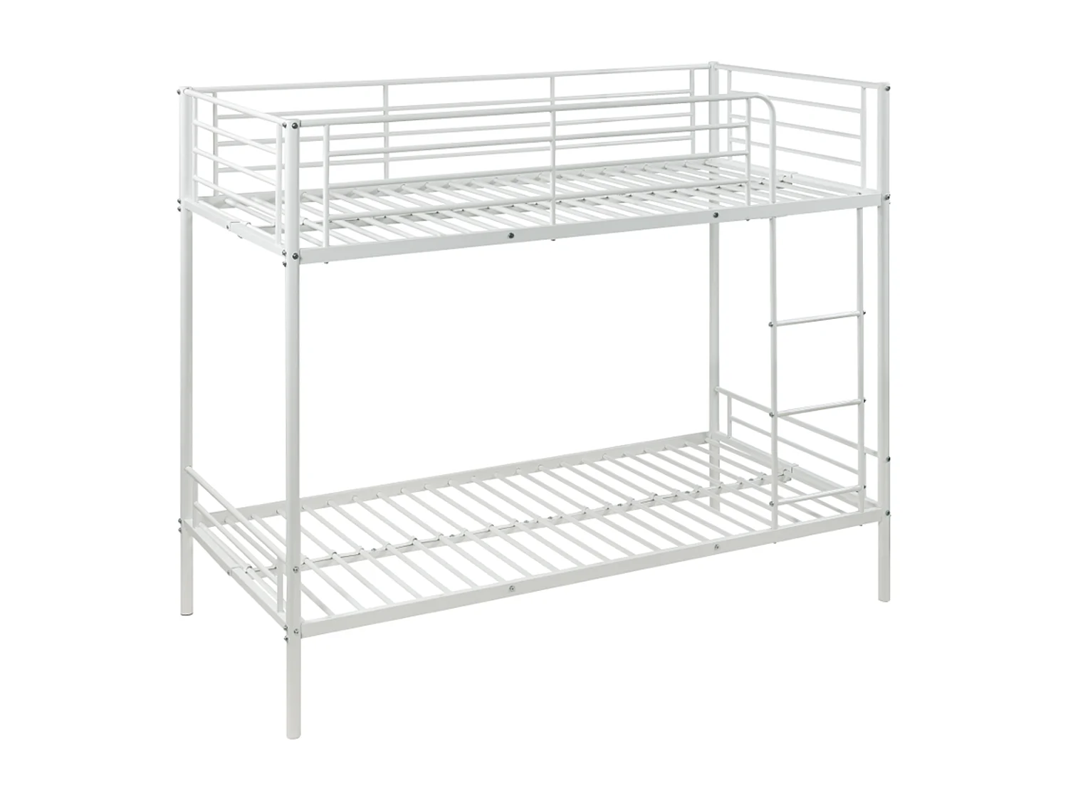 Lits superposés 2 x 90 x 190 cm avec lit d'appoint - Blanc - DUOTIS