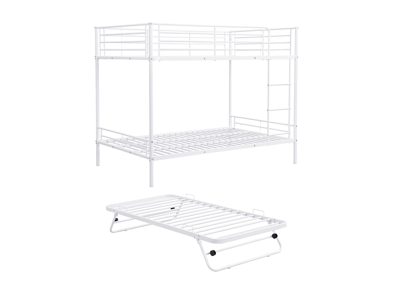 Etagenbett - 2 x 90 x 190 cm - Mit Ausziehbett - Weiß - DUOTIS günstig online kaufen