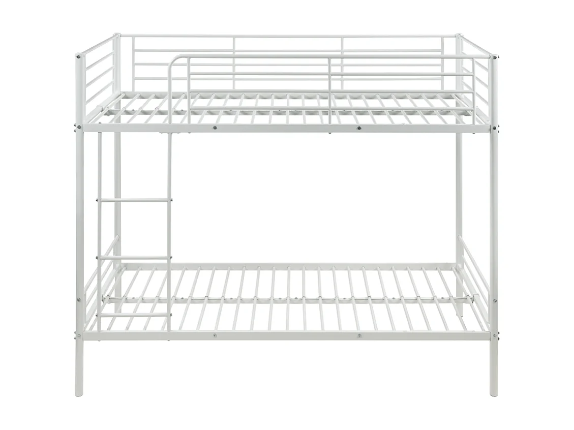 Lits superposés 2 x 90 x 190 cm avec lit d'appoint - Blanc - DUOTIS